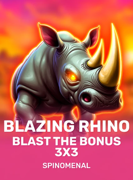 Blazing Rhino - Blast The Bonus 3x3 game tile